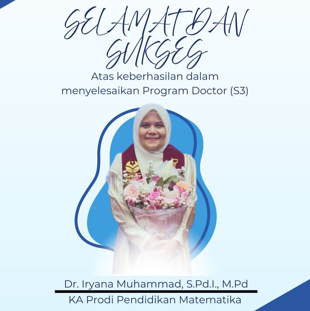 Dosen FKIP Universitas Malikussaleh, Dr. Iryana Muhammad, S.Pd.I., M.Pd Resmi Menyelesaikan Pendidikan Doktor