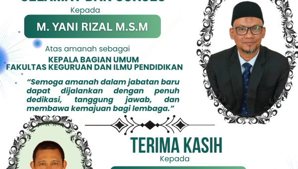 Pelantikan Kepala Bagian Umum FKIP Unimal Diharapkan Tingkatkan Profesionalisme Pelayanan
